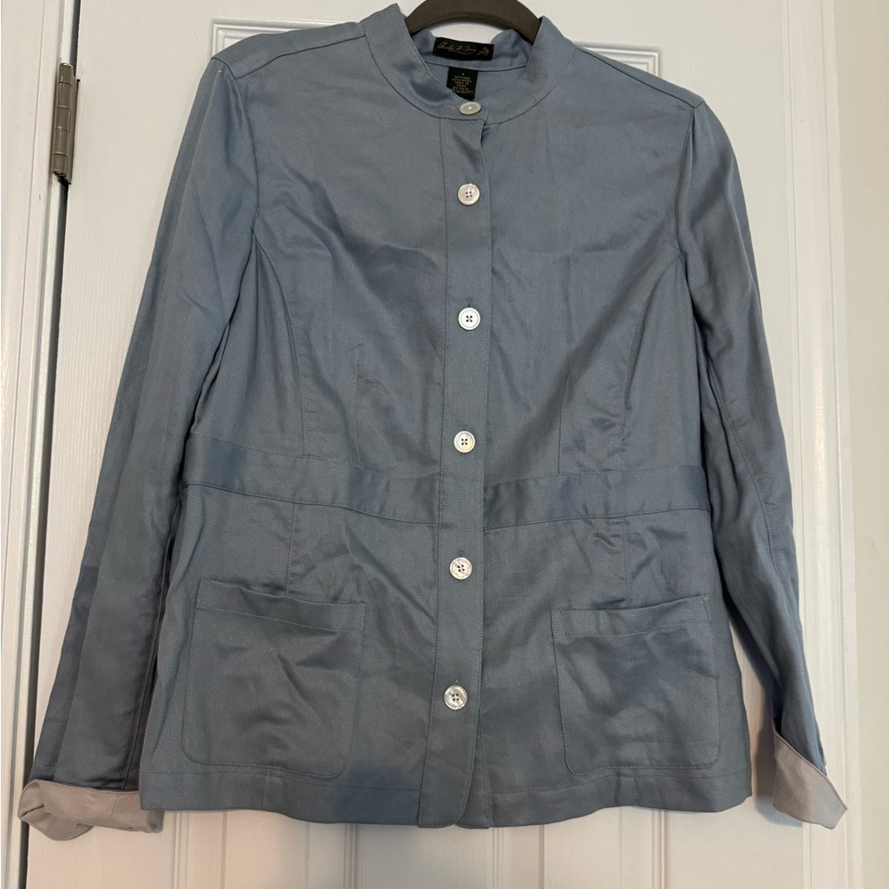 Orvis Light‎ Blue Utility Jacket linen blend